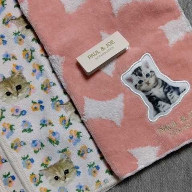 PAUL & JOE(ポールアンドジョー)の新品 ポール＆ジョー 猫 マイクロファイバータオル ＆ タオル レディースのファッション小物(ハンカチ)の商品写真