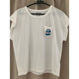 ブルーブルーエ(Bleu Bleuet)のブルーブルーエ　牛乳　Tシャツ(Tシャツ(半袖/袖なし))