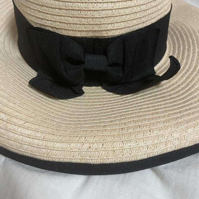 AZUL by moussy(アズールバイマウジー)のリボン　ハット レディースの帽子(麦わら帽子/ストローハット)の商品写真