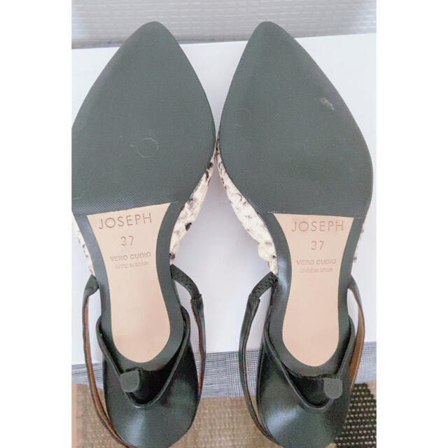 美品】JOSEPH パイソン バックストラップパンプス 靴/シューズ 美品】JOSEPH パイソン バックストラップパンプス 靴/シューズ