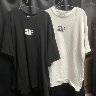 バレンシアガ(Balenciaga)のVETEMENTS ヴェトモン Hanes コラボ STAFF Tシャツ(Tシャツ/カットソー(半袖/袖なし))