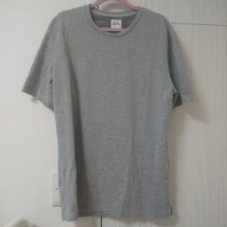 ZARA半袖Tシャツメンズ 男性 グレー(Tシャツ/カットソー(半袖/袖なし))