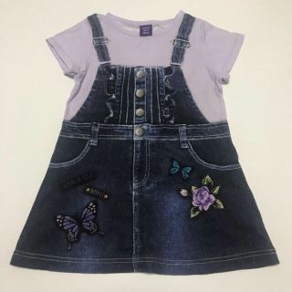 アナスイミニ(ANNA SUI mini)のアナスイミニ  デニム風だまし絵ワンピ(ワンピース)