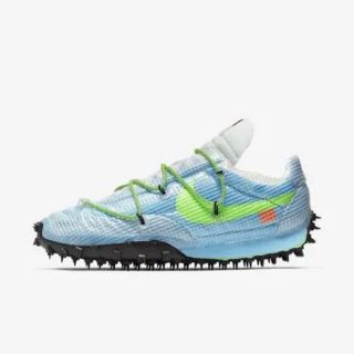 ナイキ(NIKE)のオフホワイト×ナイキ ウィメンズ ワッフルレーサー ビビットスカイ(スニーカー)