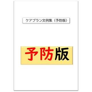 （予防版）ケアプラン文例・記入例　(その他)