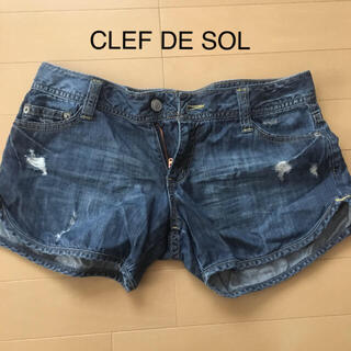 クレドソル(CLEF DE SOL)のCLEF DE SOL デニムショートパンツ(ショートパンツ)