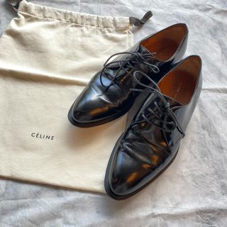 celine セリーヌ パテント レースアップシューズ ローファー | www