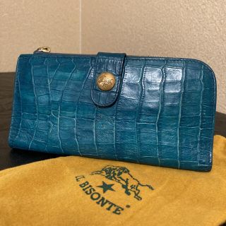 イルビゾンテ(IL BISONTE)のイルビゾンテ　クロコ型押し長財布(財布)