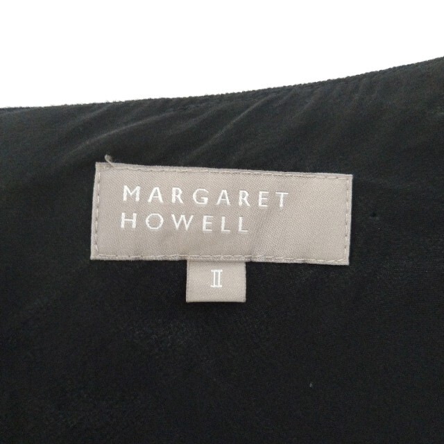 MARGARET HOWELL(マーガレットハウエル)の美品　MARGARET HOWELL　リネン　ウール　リボン　お出かけワンピース レディースのワンピース(ひざ丈ワンピース)の商品写真