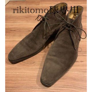 サントーニ(Santoni)の極美品 数回着用 サントーニ santoni チャッカブーツ ブラウン 8.0(ドレス/ビジネス)