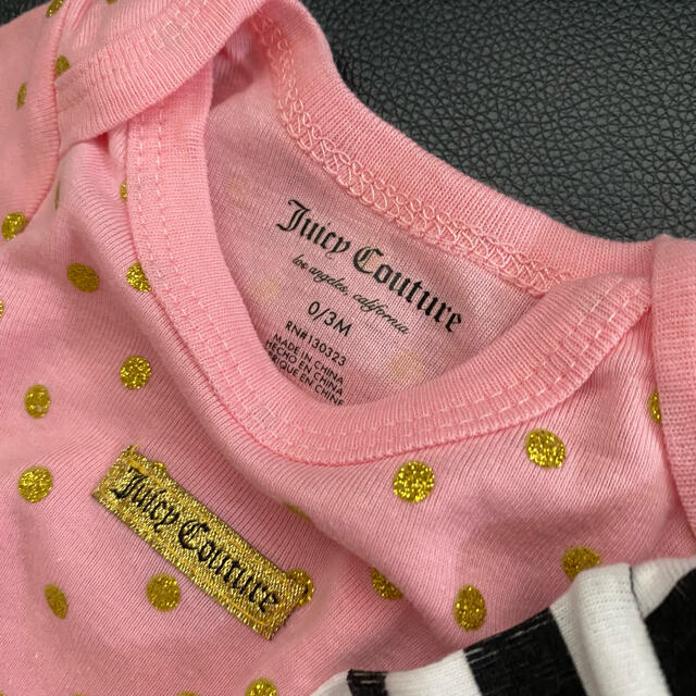 Juicy Couture(ジューシークチュール)のジューシークチュール　ロンパース　0/3M 3/6M 新品 キッズ/ベビー/マタニティのベビー服(~85cm)(ロンパース)の商品写真