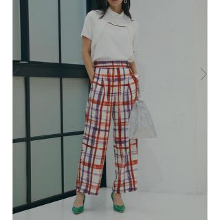 アメリヴィンテージ(Ameri VINTAGE)の【新品・タグ付き】HAND CHECK LOOSE PANTS AMERI(カジュアルパンツ)