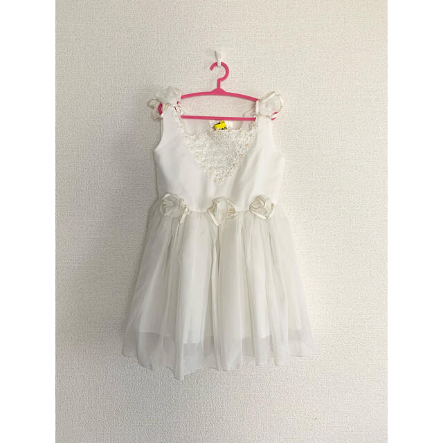 【美品】フォマールドレス　羽織　ヘアアクセサリー　セット　プリンセス キッズ/ベビー/マタニティのキッズ服女の子用(90cm~)(ドレス/フォーマル)の商品写真