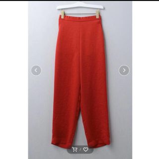 ビューティアンドユースユナイテッドアローズ(BEAUTY&YOUTH UNITED ARROWS)の6 roku SATIN ZIP PANTS 36 レッド(カジュアルパンツ)