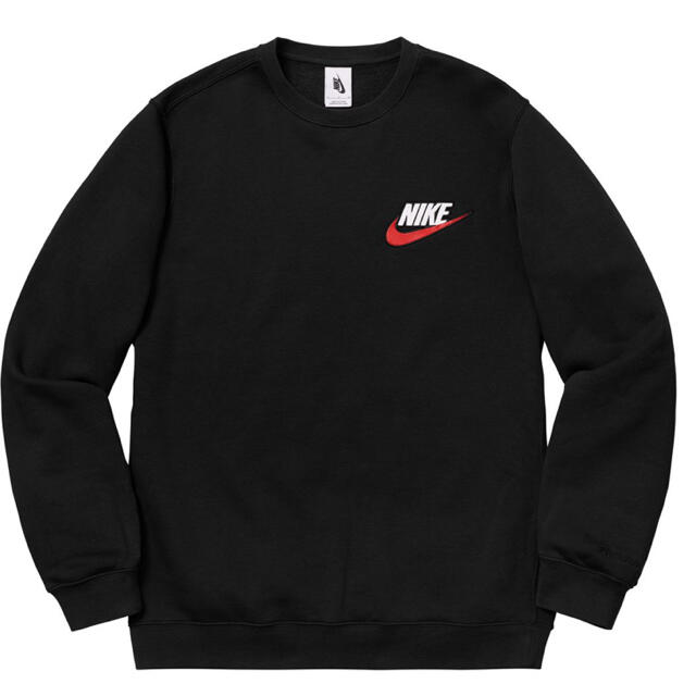 supreme  18aw nike crew neck Ｍ　黒