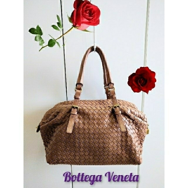 ★極美品   正規品 Bottega Veneta  ボストン型バッグ　キャメル