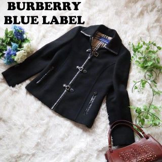 バーバリーブルーレーベル(BURBERRY BLUE LABEL)のバーバリーブルーレーベル ショート丈ウールコート ノバチェック ダッフルコート(ダッフルコート)