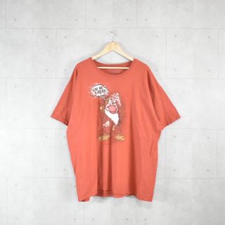 ディズニー(Disney)のキャラクタープリントTシャツ　えんじ色　ディズニー　オーバーサイズ　古着(Tシャツ/カットソー(半袖/袖なし))