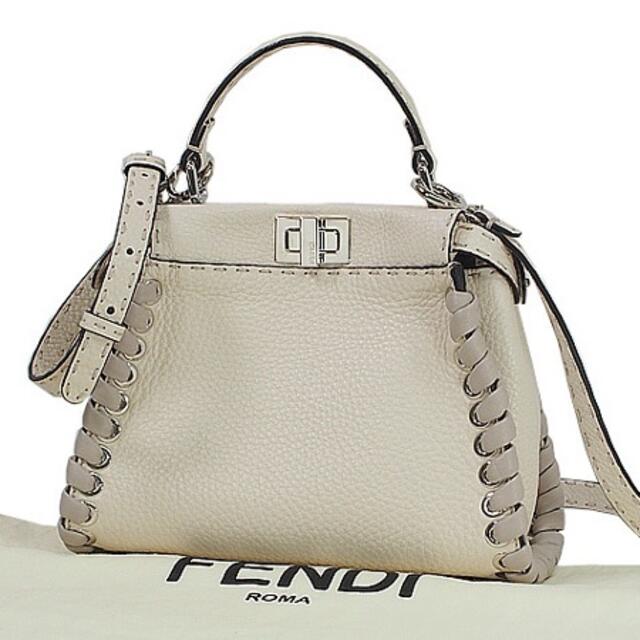 11cm持ち手フェンディ FENDI ピーカブー ミニ 2WAY ハンドバッグ 8BN244