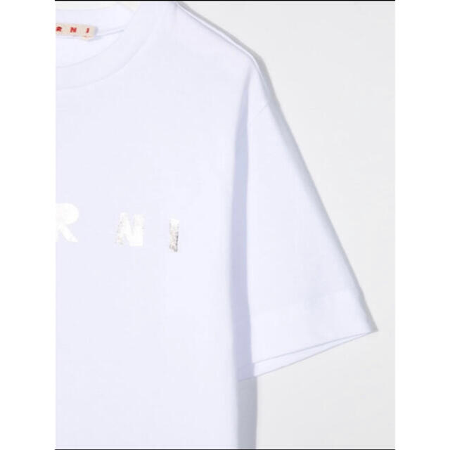 Marni(マルニ)の【新作】MARNI シルバーロゴTシャツ　ホワイト　14 レディースのトップス(Tシャツ(半袖/袖なし))の商品写真