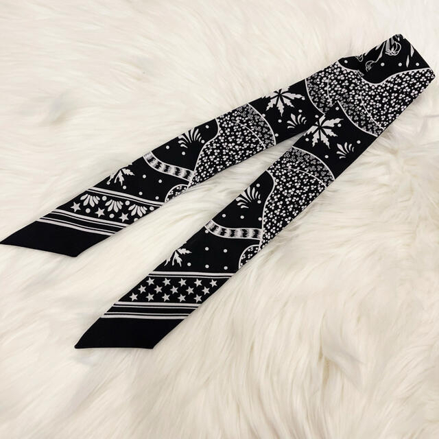 HERMESエルメス ツイリー レオパード柄 ブラック | angelesojeda.com