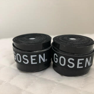 ゴーセン(GOSEN)のGOSEN グリップテープ 黒色 2個 ★最安値★ テニス コンビニ受取変更可能(バドミントン)