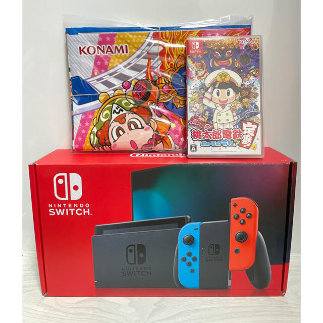 1個Joy-Conグリップニンテンドースイッチ ネオン 桃太郎電鉄 セット