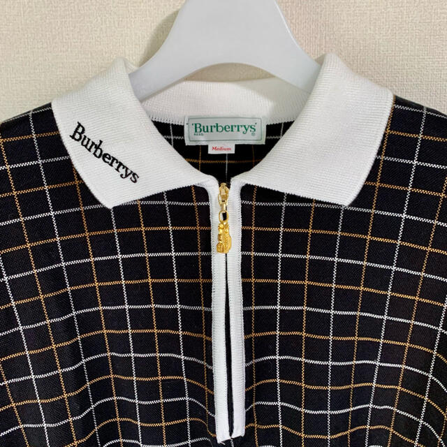 BURBERRY(バーバリー)の【美品・希少】Burberrys ロンポロ チェック ゴルフ ゴールド金具 レディースのトップス(シャツ/ブラウス(長袖/七分))の商品写真