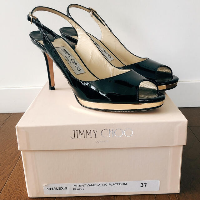 美品10万円❣️ JIMMY CHOO Lang 100 サンダル　パンプス　37