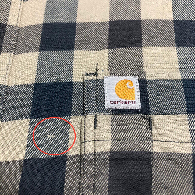 carhartt(カーハート)の【タツシ様専用】カーハートロゴタグ入ダブルポケットレトロライトネルチェックシャツ メンズのトップス(シャツ)の商品写真