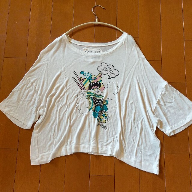 ScoLar(スカラー)のscolar リネンブレンド モンスター 変形Tシャツ レディースのトップス(Tシャツ(半袖/袖なし))の商品写真