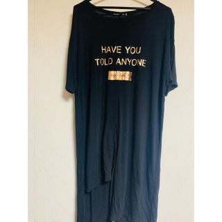 ベルシュカ(Bershka)の【ベルシュカ】美品ロング変形半袖Tシャツ♪~L~Bershka(Tシャツ(半袖/袖なし))