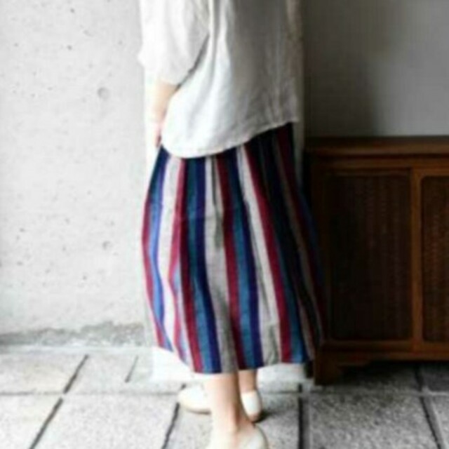 ベビーグッズも大集合 tiyoさま専用　ヤンマ産業　スカート　派手縞　フリーサイズ ロングスカート