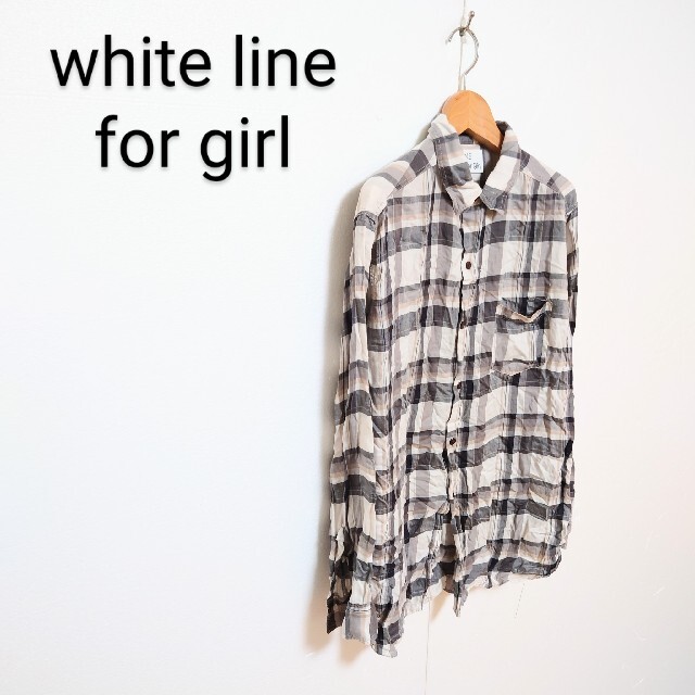 WHITE LINE(ホワイトライン)のWHITE Line for girl チェックシャツ レディースのトップス(シャツ/ブラウス(長袖/七分))の商品写真