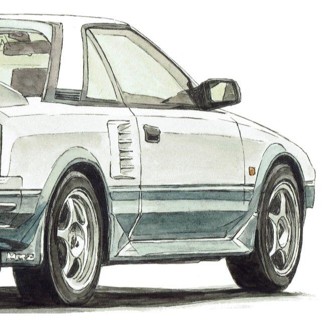 NC-1352トヨタMR2/MR-S限定版画直筆サイン額装作家平右ヱ門 エンタメ/ホビーの美術品/アンティーク(版画)の商品写真