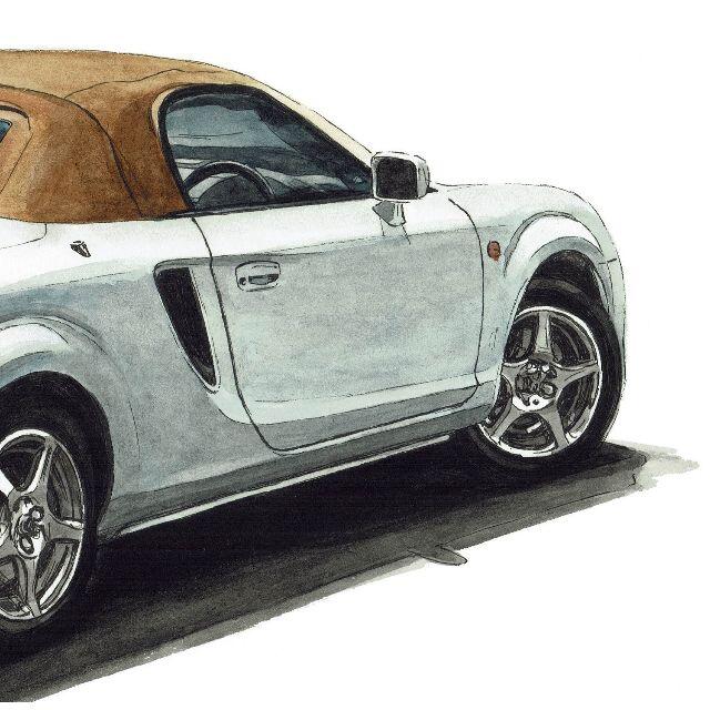 NC-1352トヨタMR2/MR-S限定版画直筆サイン額装作家平右ヱ門 エンタメ/ホビーの美術品/アンティーク(版画)の商品写真