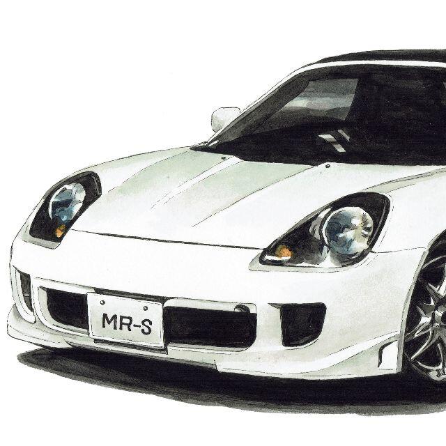 NC-1352トヨタMR2/MR-S限定版画直筆サイン額装作家平右ヱ門