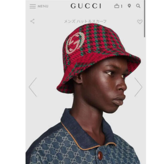 上質で快適 新品 タグ付き グッチ GUCCI ハウンドトゥース ウール