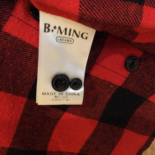 B:MING LIFE STORE by BEAMS(ビーミング ライフストア バイ ビームス)のビームス　B:MING by BEAMS ビーミングバイビームス　チェックシャツ キッズ/ベビー/マタニティのキッズ服男の子用(90cm~)(Tシャツ/カットソー)の商品写真