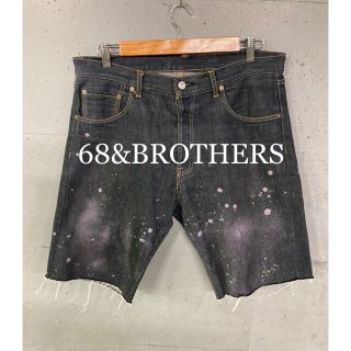 シックスティエイトアンドブラザーズ(68&brothers)の68&BROTHERS ペンキ加工デニムショートパンツ！ (ショートパンツ)