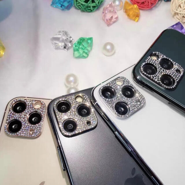 iPhone12ProMax シルバー カメラレンズ 保護カバー キラキラ 韓国の通販 by セナ◇プロフ必読 シルバーキラキラiPhoneカメラ保護リングフィルム
