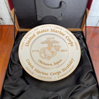 記念品　U.S Marine Corp 238th 創立記念プレート(食器)