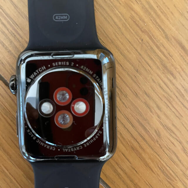 Apple Watch - Apple Watch series2ステンレスケース42mmブラックの通販 by はると2018's shop｜アップルウォッチならラクマ 得価低価