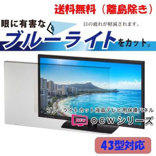 [新品]　【43インチ】液晶テレビ用保護パネル / ブルーライトカットパネル(その他)