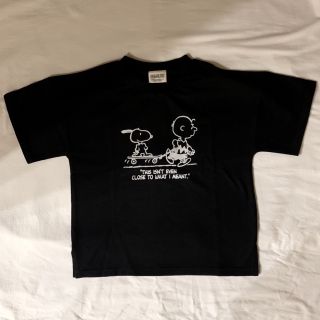 ピーナッツ(PEANUTS)のスヌーピー　ブラックTシャツ　130(Tシャツ/カットソー)