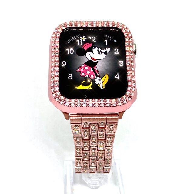 アップルウォッチ最高ランクダイヤカバー＆バンドセット　コマ調整器付 サイズ各種 レディースのファッション小物(腕時計)の商品写真
