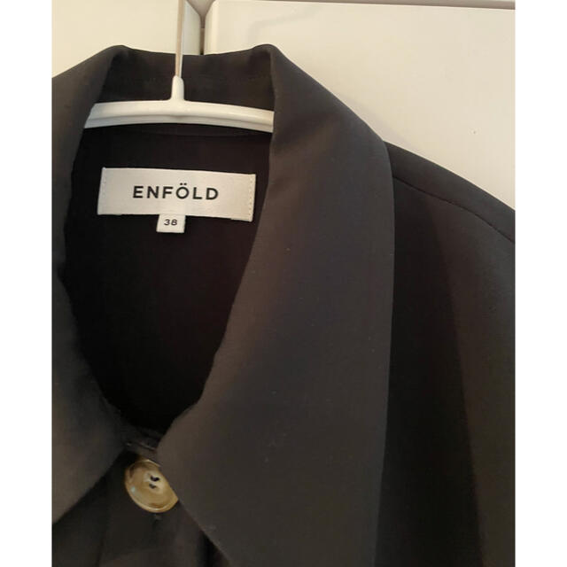 ENFOLD(エンフォルド)の今期完売ENFOLDエンフォルド　ストレッチツイル BLOUSE DRESS レディースのワンピース(ロングワンピース/マキシワンピース)の商品写真