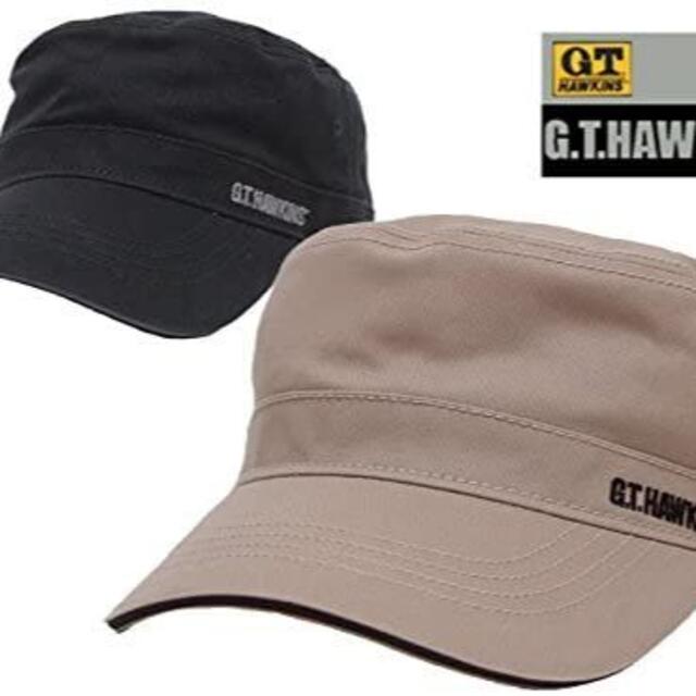 G.T. HAWKINS(ジーティーホーキンス)のG.T.HAWKINS GTホーキンスワークキャップコットンツイル ブラック新品 メンズの帽子(キャップ)の商品写真