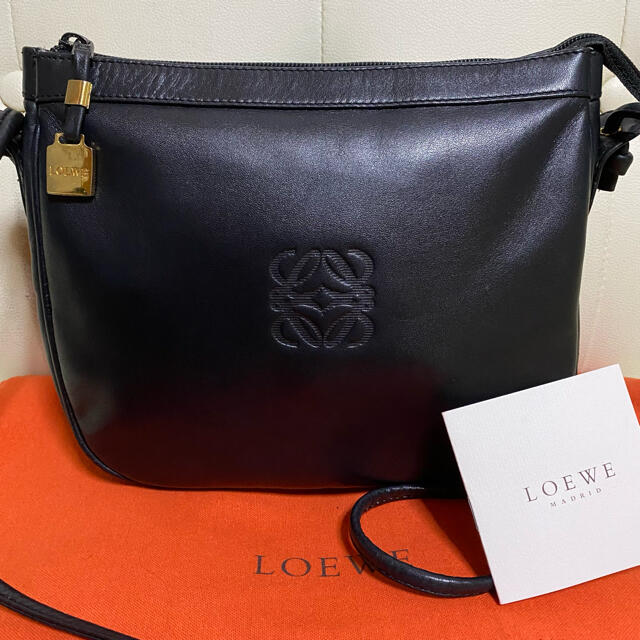 極　美品　付属品完備　LOEWE オールド　ロエベ アナグラム　2way バッグ 1