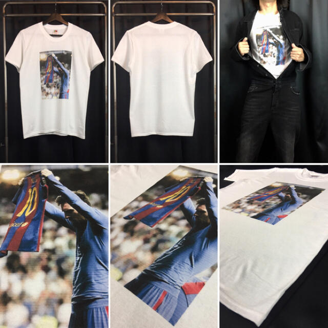 新品 メッシ パリサンジェルマン FCバルセロナ アルゼンチン代表 白 Tシャツ